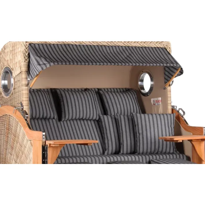 Strandkorb Teak 3er XXL - Premiumqualität