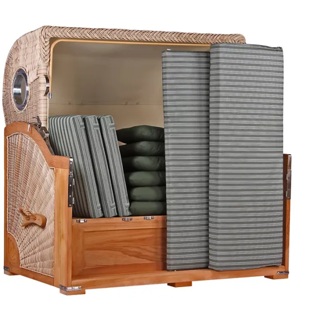 Strandkorb Teak 3er XXL - Premiumqualität