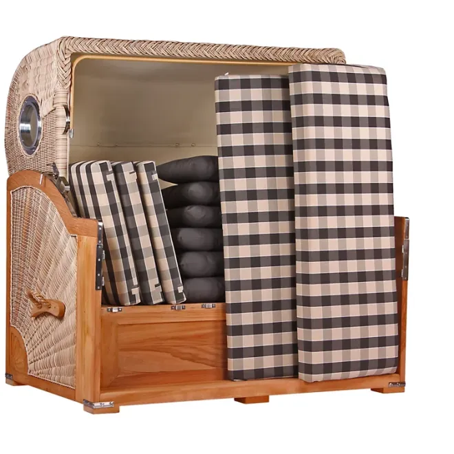 Strandkorb Teak 3er XXL - Premiumqualität