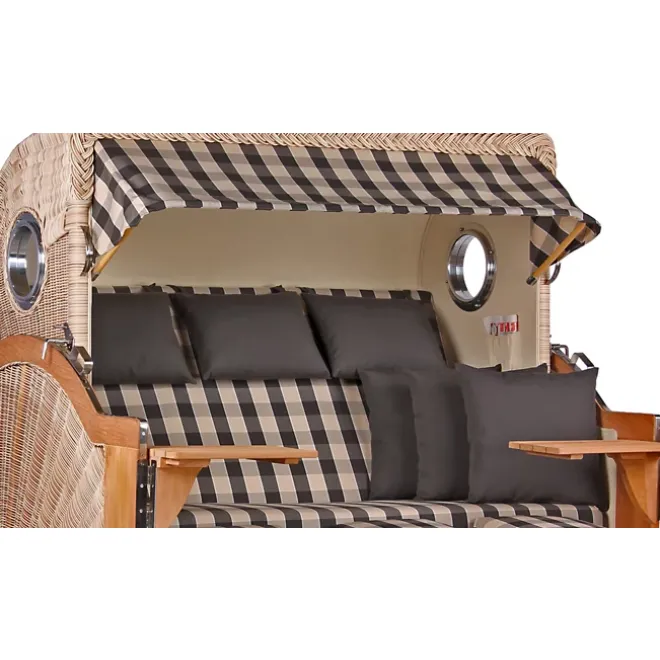 Strandkorb Teak 3er XXL - Premiumqualität