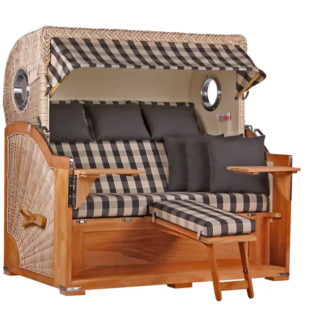 Strandkorb Teak 3er XXL - Premiumqualität