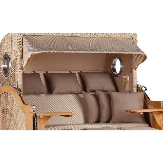 Strandkorb Teak 3er XXL - Premiumqualität