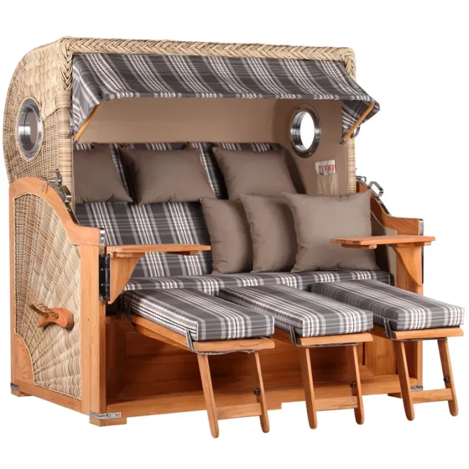 Strandkorb Teak 3er XXL ➪ Premiumqualität
