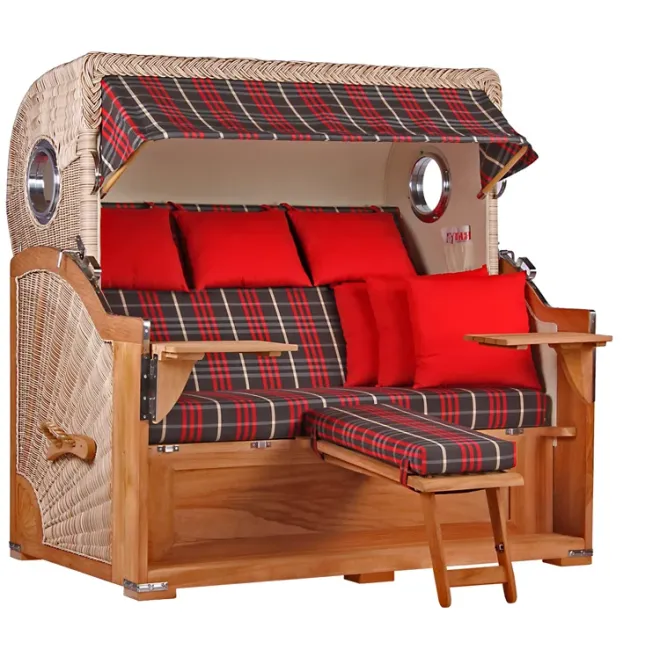 Strandkorb Teak 3er XXL - Premiumqualität