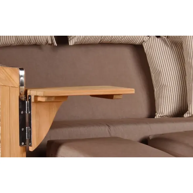 Strandkorb Teak 3er XXL - Premiumqualität