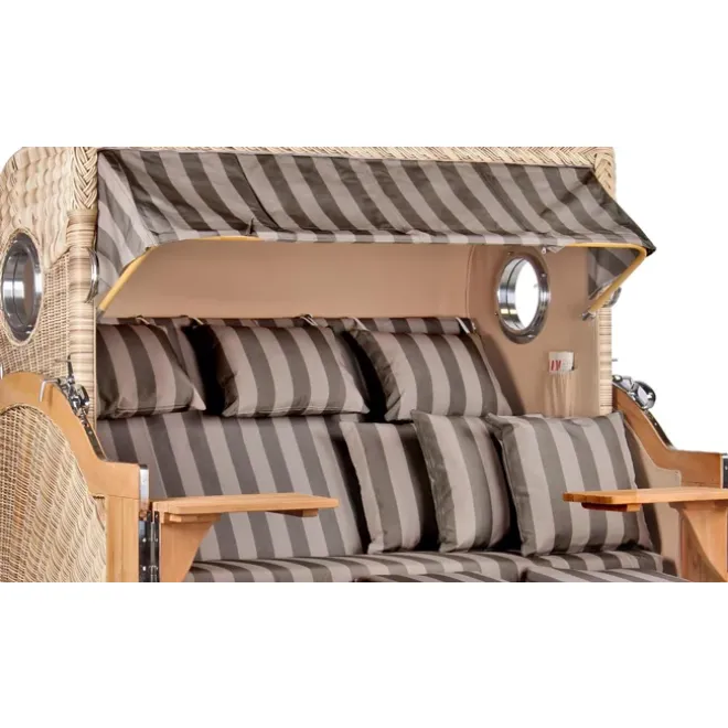 Strandkorb Teak 3er XXL - Premiumqualität