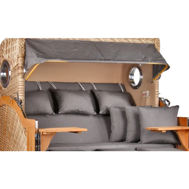 Strandkorb Teak 3er XXL - Premiumqualität