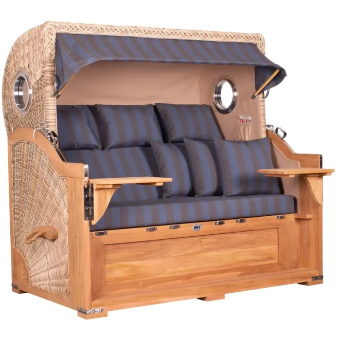 Strandkorb Teak 3er XXL - Premiumqualität