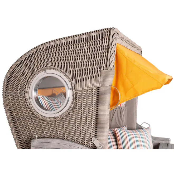 2er Strandkorb Mahagoni Vintage grey washed - wunderschön