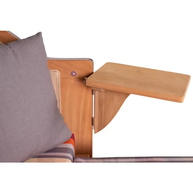 2er Teak Strandkorb Dangas. 125 cm Breit -ca. 170cm hoch. Mit Bullaugen und Schutzhaube - Komplettset