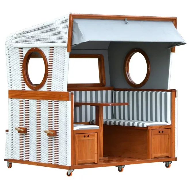 Strandkorb Teak 3eSTRANDKOERBE/MR_DEKO/BAL6 Personen Lounge Strandkorb - perfekt für Gastro - Messe und PrivatTIKUM/fehlt.pngr XXL - Premiumqualität