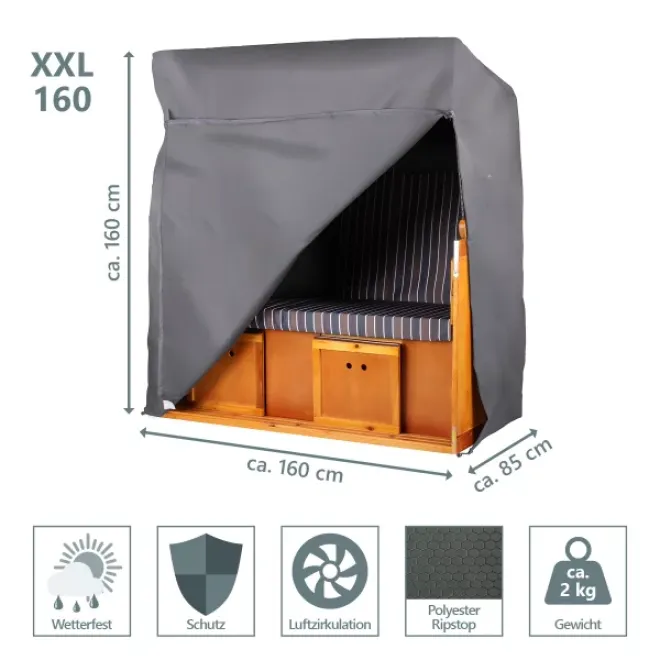 Strandkorbhaube atmungsaktiv ✪ wasserabweisend ✪ robust