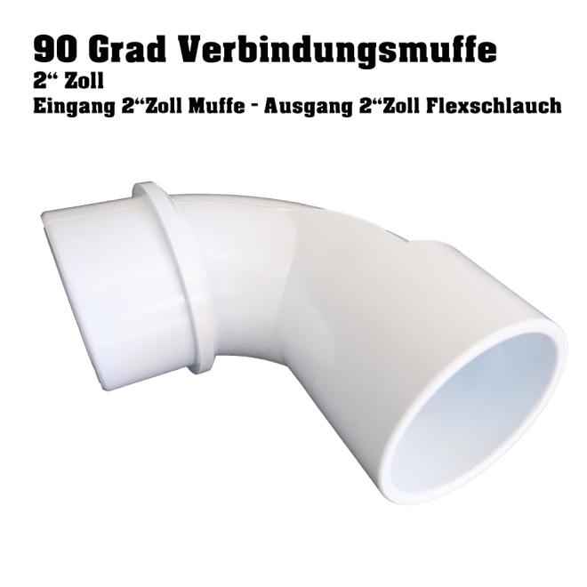 Verbindungsmuffe 2 Zoll/60mm 90 Grad