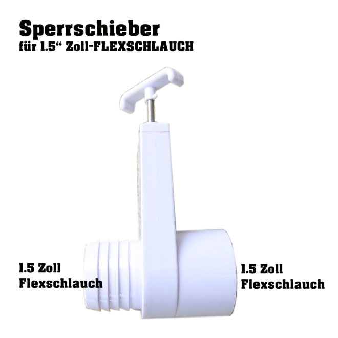 Sperrschieber für 2 Zoll Flexschlauch-Anschlüsse