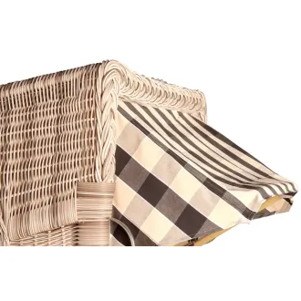 Strandkorb Single 80cm - TEAKHOLZ besser wie Mahagoni