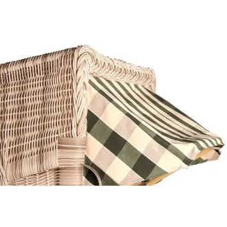 Strandkorb Single 80cm - TEAKHOLZ besser wie Mahagoni