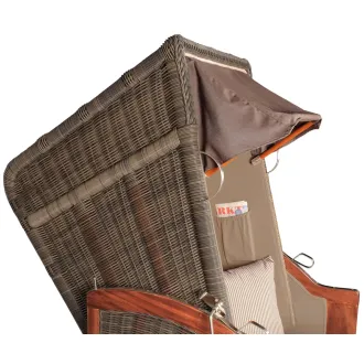Grey PE Strandkorbhaue grey. Bestes Outdoorgeflecht