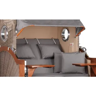 Massiver Mahagoni Vollholz Strandkorb