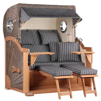 Nordsee Strandkorb 2.5er ✪ Sitzer Nordsee Strandkorb 2.5er ✪ Sitzer Strandkorb Teak Premium Ausführung