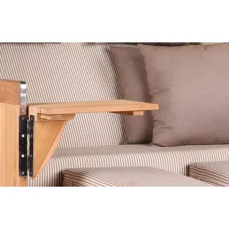 TEAK STRANDKORB PREMIUM - MASSIVE QUALITAET - HOCHWERTIGES TEAK HOLZ
