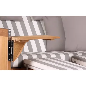 TEAK STRANDKORB PREMIUM - MASSIVE QUALITAET - HOCHWERTIGES TEAK HOLZ