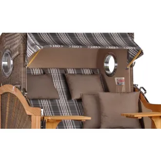TEAK STRANDKORB PREMIUM - MASSIVE QUALITAET - HOCHWERTIGES TEAK HOLZ