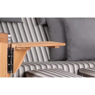 TEAK STRANDKORB PREMIUM - MASSIVE QUALITAET - HOCHWERTIGES TEAK HOLZ