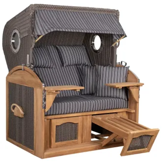 Strandkorb Sylt Teak 2.5 XXL - Premiumqualität