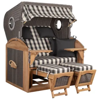 Strandkorb Sylt Teak 2.5 XXL ➪ Premiumqualität