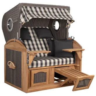 Strandkorb Sylt Teak 2.5 XXL - Premiumqualität