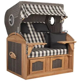Strandkorb Sylt Teak 2.5 XXL - Premiumqualität