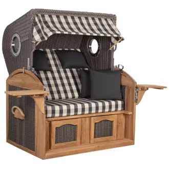 Strandkorb Sylt Teak 2.5 XXL - Premiumqualität