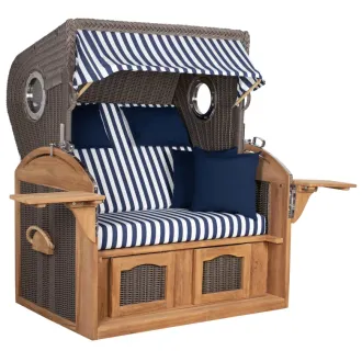 Strandkorb Sylt Teak 2.5 XXL - Premiumqualität