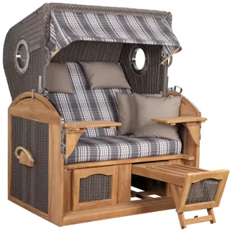 Strandkorb Sylt Teak 2.5 XXL - Premiumqualität
