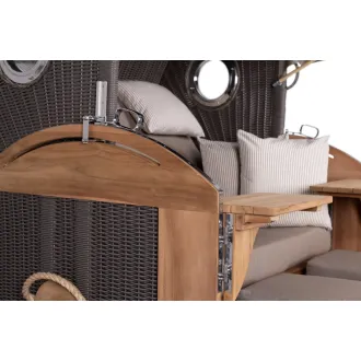 Strandkorb Sylt Teak 2.5 XXL - Premiumqualität