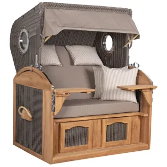 Strandkorb Sylt Teak 2.5 XXL - Premiumqualität