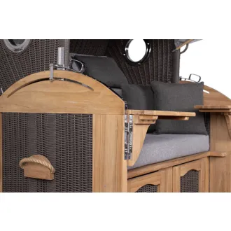 Strandkorb Sylt Teak 2.5 XXL - Premiumqualität
