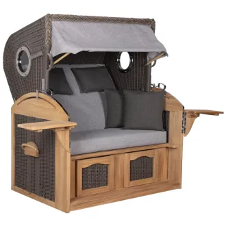 Strandkorb Sylt Teak 2.5 XXL - Premiumqualität