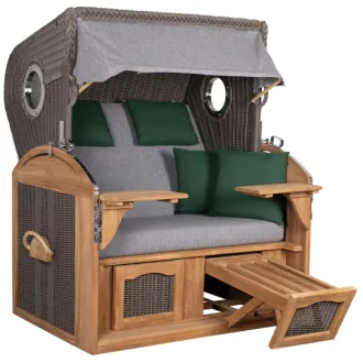 Strandkorb Sylt Teak 2.5 XXL - Premiumqualität