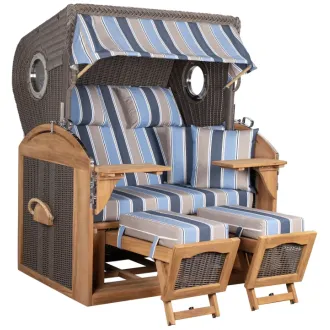 Strandkorb Sylt Teak 2.5 XXL ➪ Premiumqualität