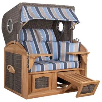 Strandkorb Sylt Teak 2.5 XXL - Premiumqualität