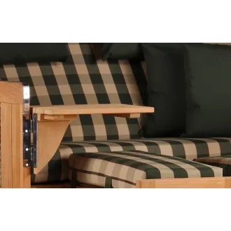 Teak Strandkorb Dangast Business 2.5 - Sitzer Geflecht Grey