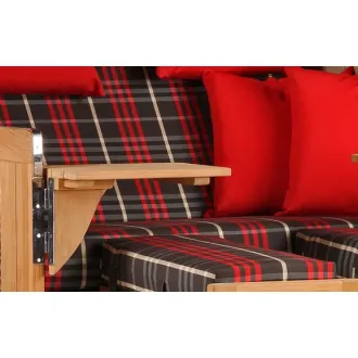 Teak Strandkorb Dangast Business 2.5 - Sitzer Geflecht Grey