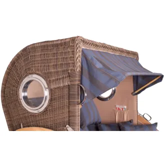 2.5-SITZER TEAK STRANDKORB DANGAST MIT BULLAUGEN GREY DESIGN 582