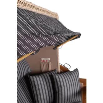 2.5-SITZER TEAK STRANDKORB DANGAST MIT BULLAUGEN SHELL DESIGN 500