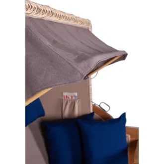2.5-SITZER TEAK STRANDKORB DANGAST MIT BULLAUGEN SHELL DESIGN 589