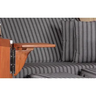 2 Personen Strandkorb MAHAGONI HOLZ 125cm nachhaltiger Anbau - ohne Bullaugen !