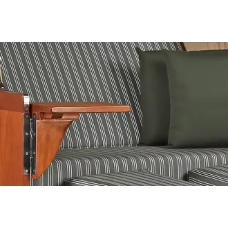 2 Personen Strandkorb MAHAGONI HOLZ 125cm nachhaltiger Anbau - ohne Bullaugen !