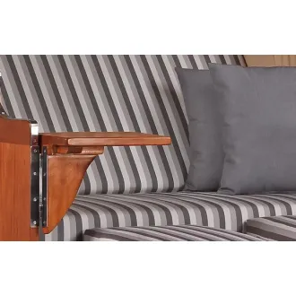 2 Personen Strandkorb MAHAGONI HOLZ 125cm nachhaltiger Anbau - ohne Bullaugen !