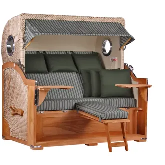 Strandkorb Teak 3er XXL - Premiumqualität